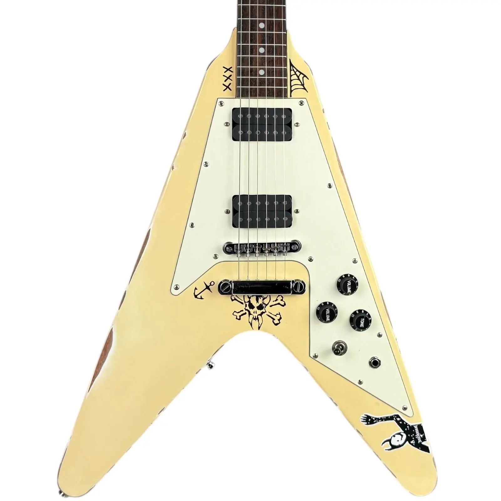 James Hetfield Electra Flying V レプリカ - ヴィンテージホワイト