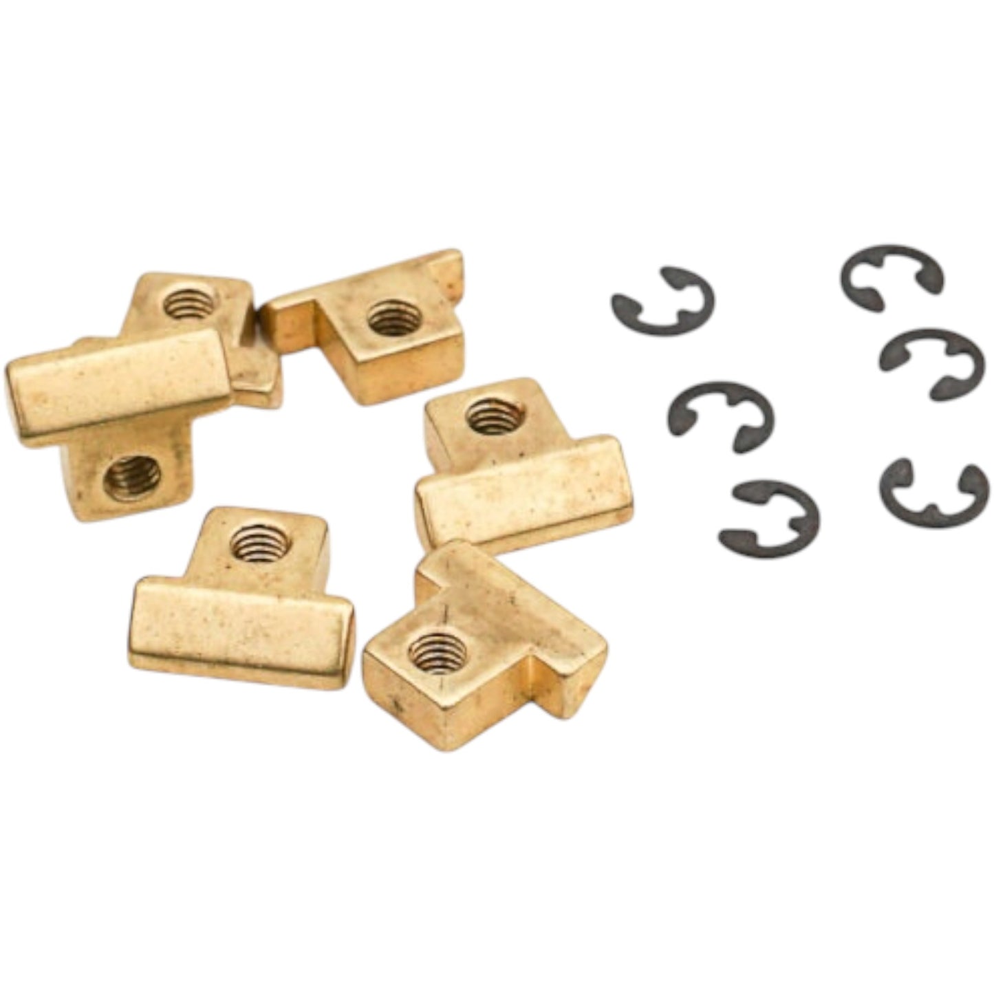 Faber RS-BGU (6 pcs.) Replacement saddle, brass, natural, unnotched, gloss finish