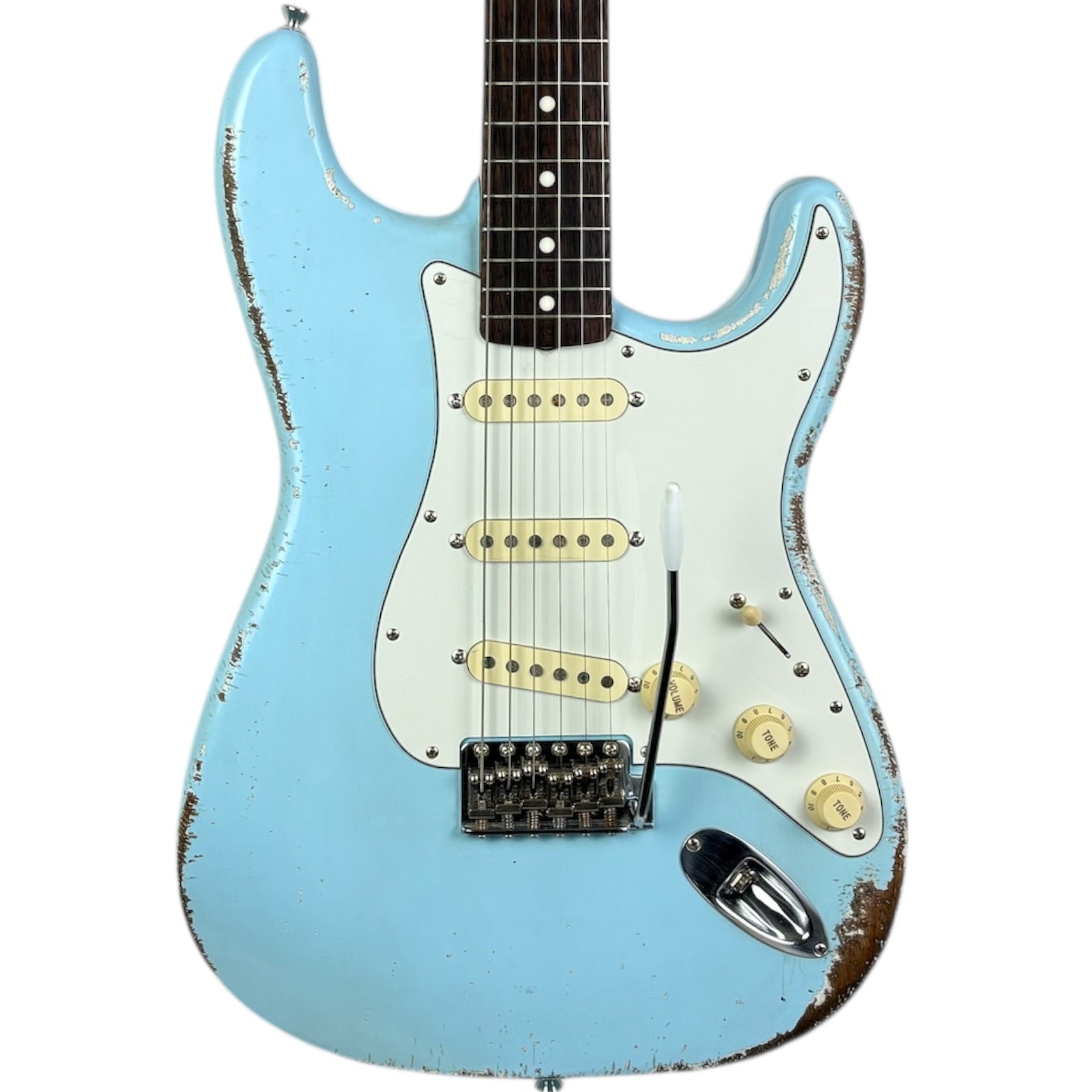 ❆LaquerFin SonicBlue Relic Stratocaster Fender 62 Stratocaster Sonic Blue Heavy Relic – Pat´s Guitars