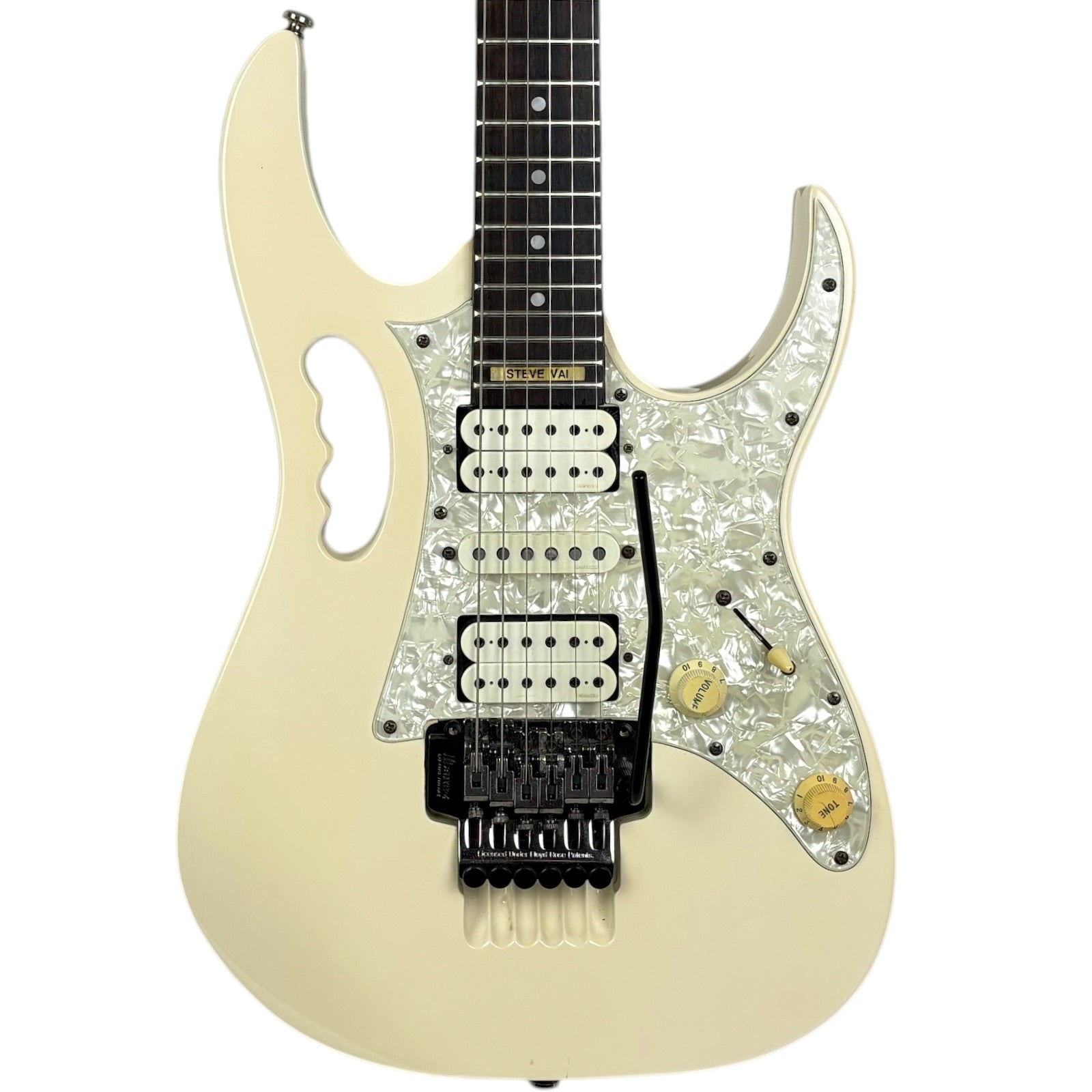Ibanez JEM555 Steve Vai -mallin valkoinen signature-malli – Pat´s 