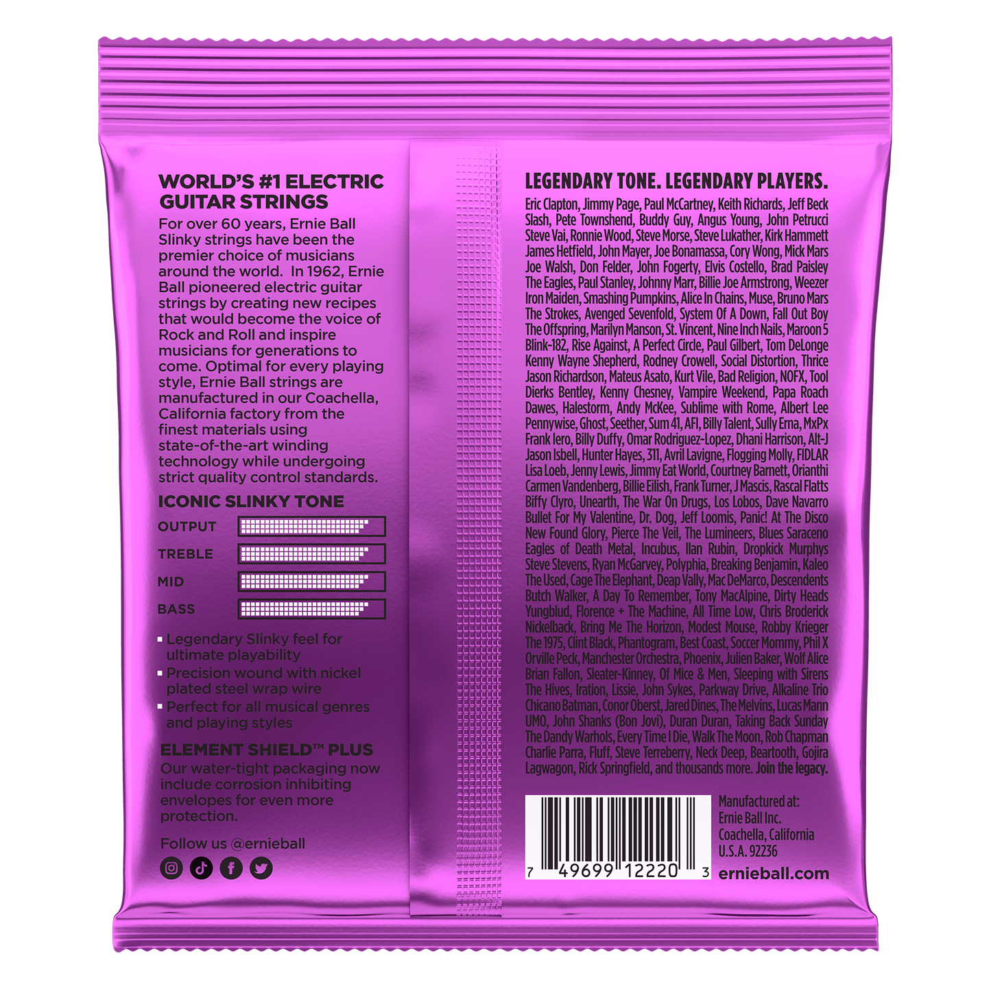 Cordes de guitare Ernie Ball Power Slinky 11-48