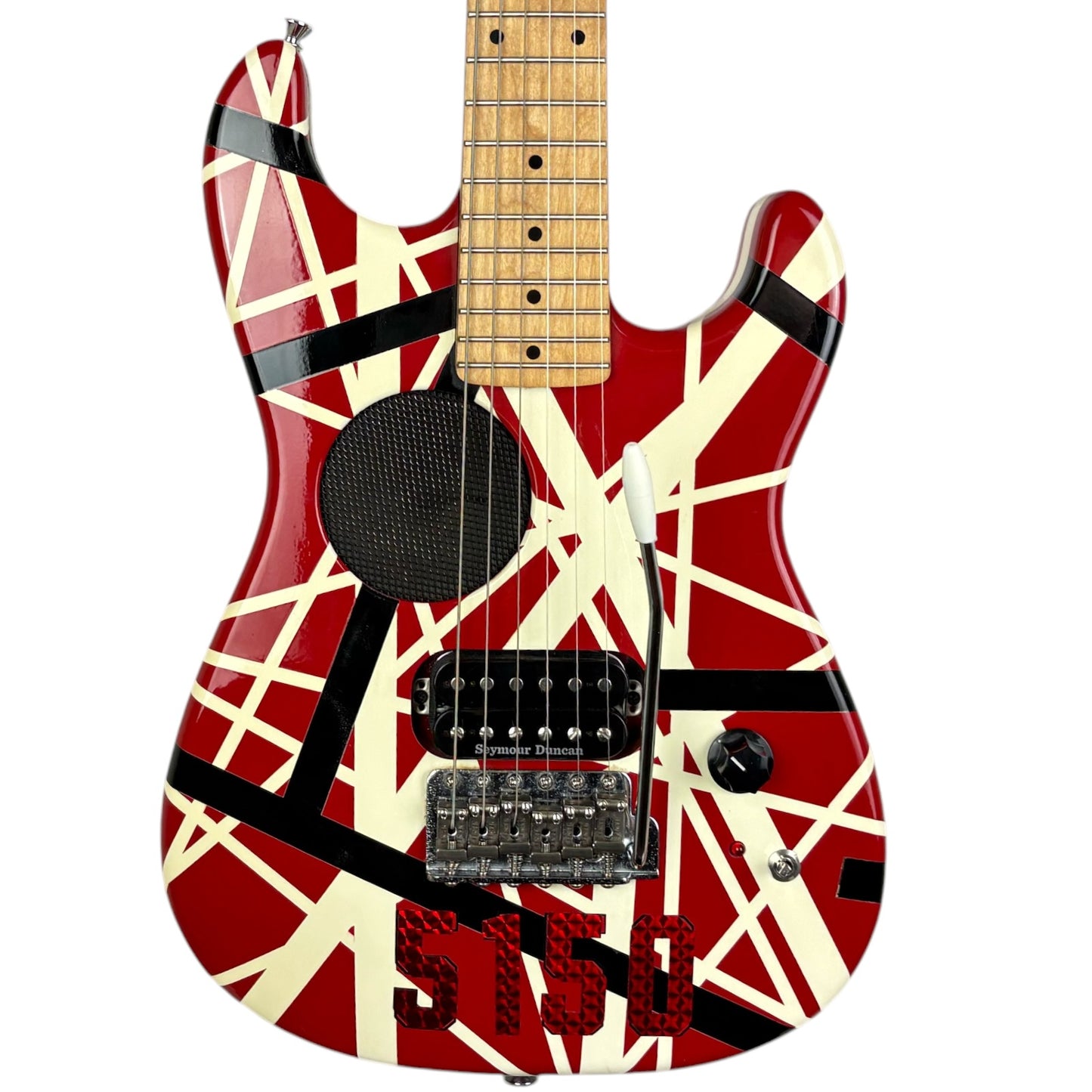 Kytara EVH 5150 Mini - červený pruhovaný