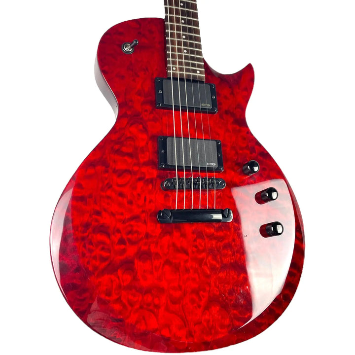 ESP LTD EC-100QM 2005 - See Thru Black Cherry - Pat´s Guitars