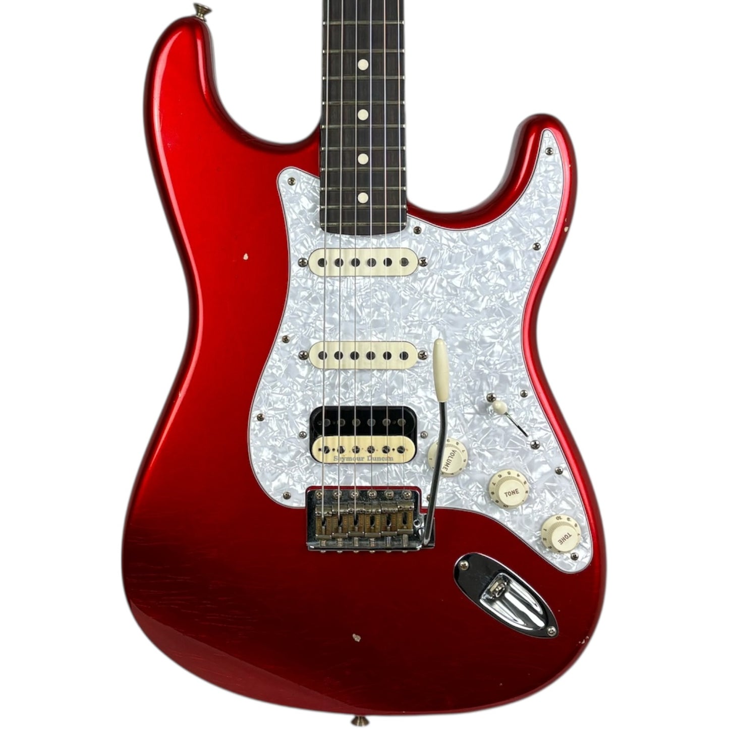 Fender Custom Shop ’63 Stratocaster Journeyman Relic HSS 2023 - Канди Епъл Ред