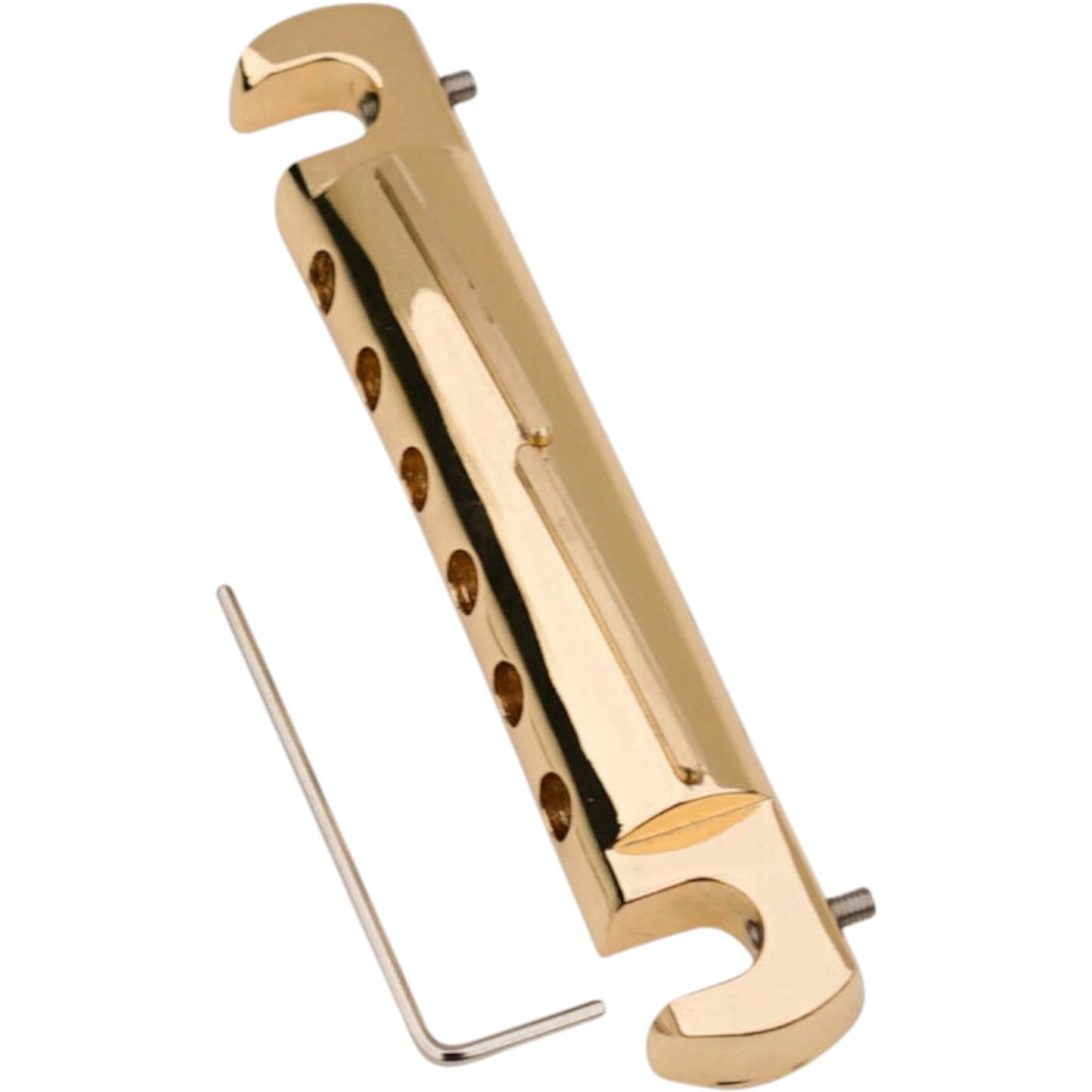 Faber TBWC-59GG-BR Faber Vintage Spec ALU Compensated Wraparound Tailpiece, Gold, gloss, Intonationsleiste: Messing