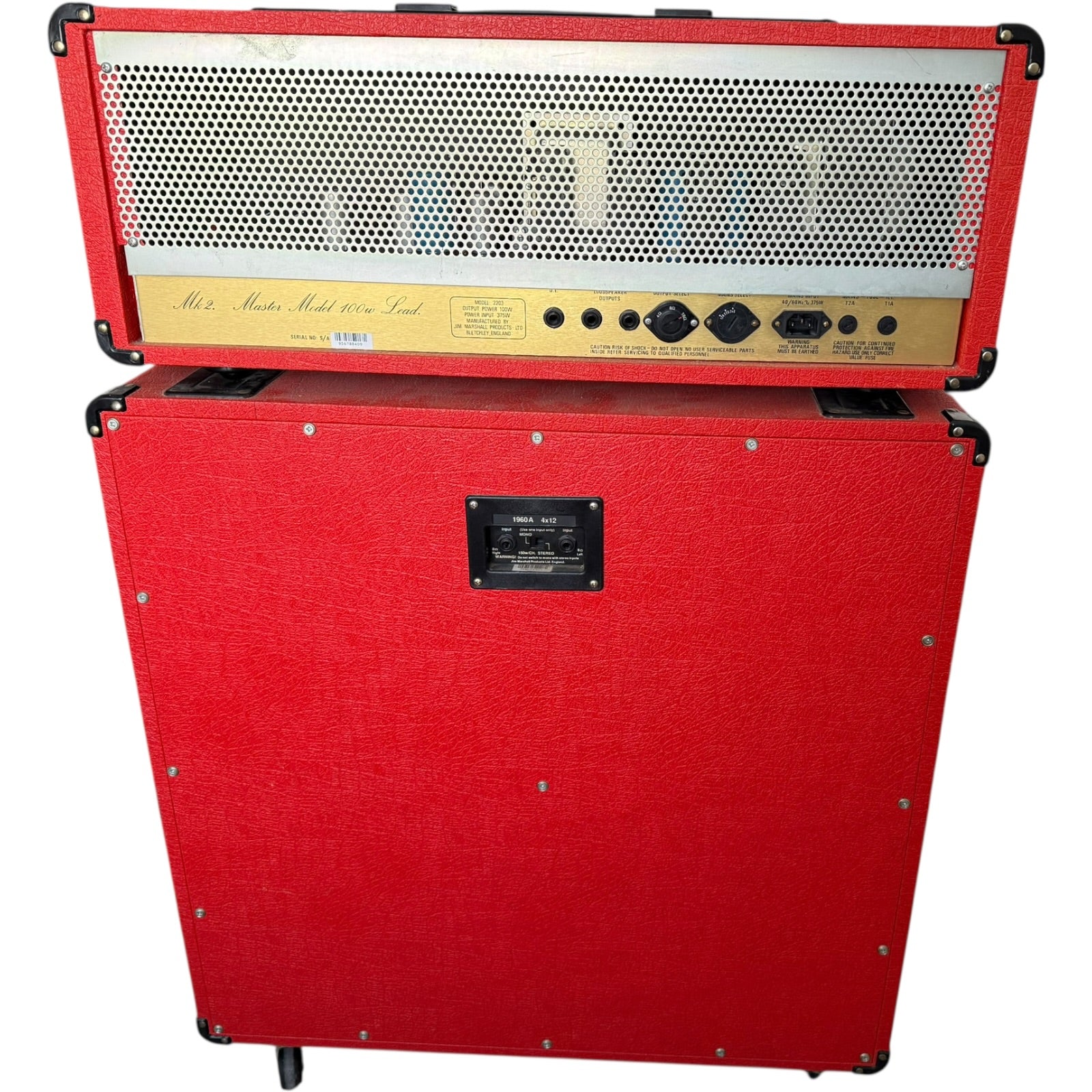 Marshall JCM800 2203 MKII 100W + 1960A 4x12 Cabinet – 1995 Limited