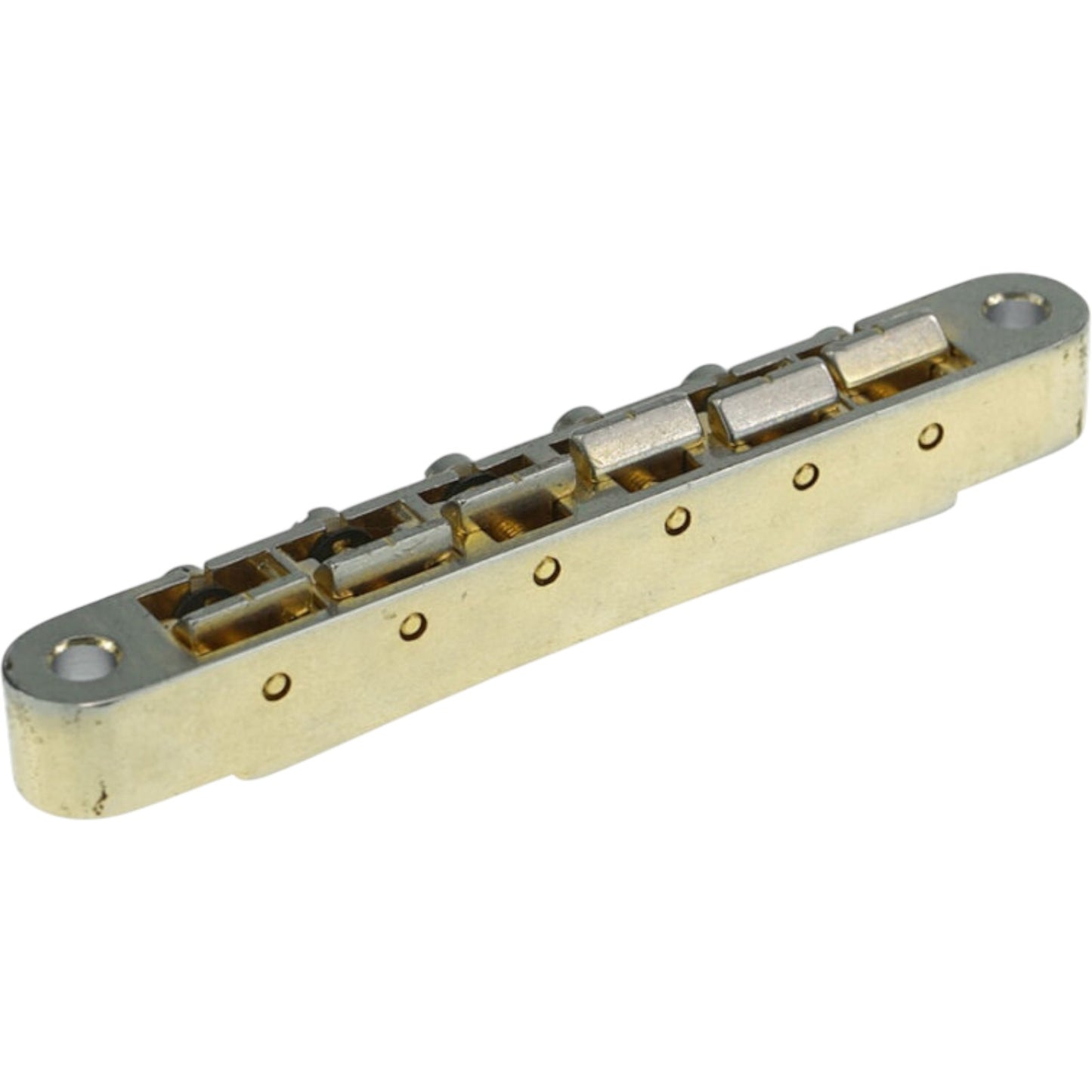 Faber ABRM-GA ABRM Bridge, Fits 4mm studs, Aged Gold, Brass saddles gold plated