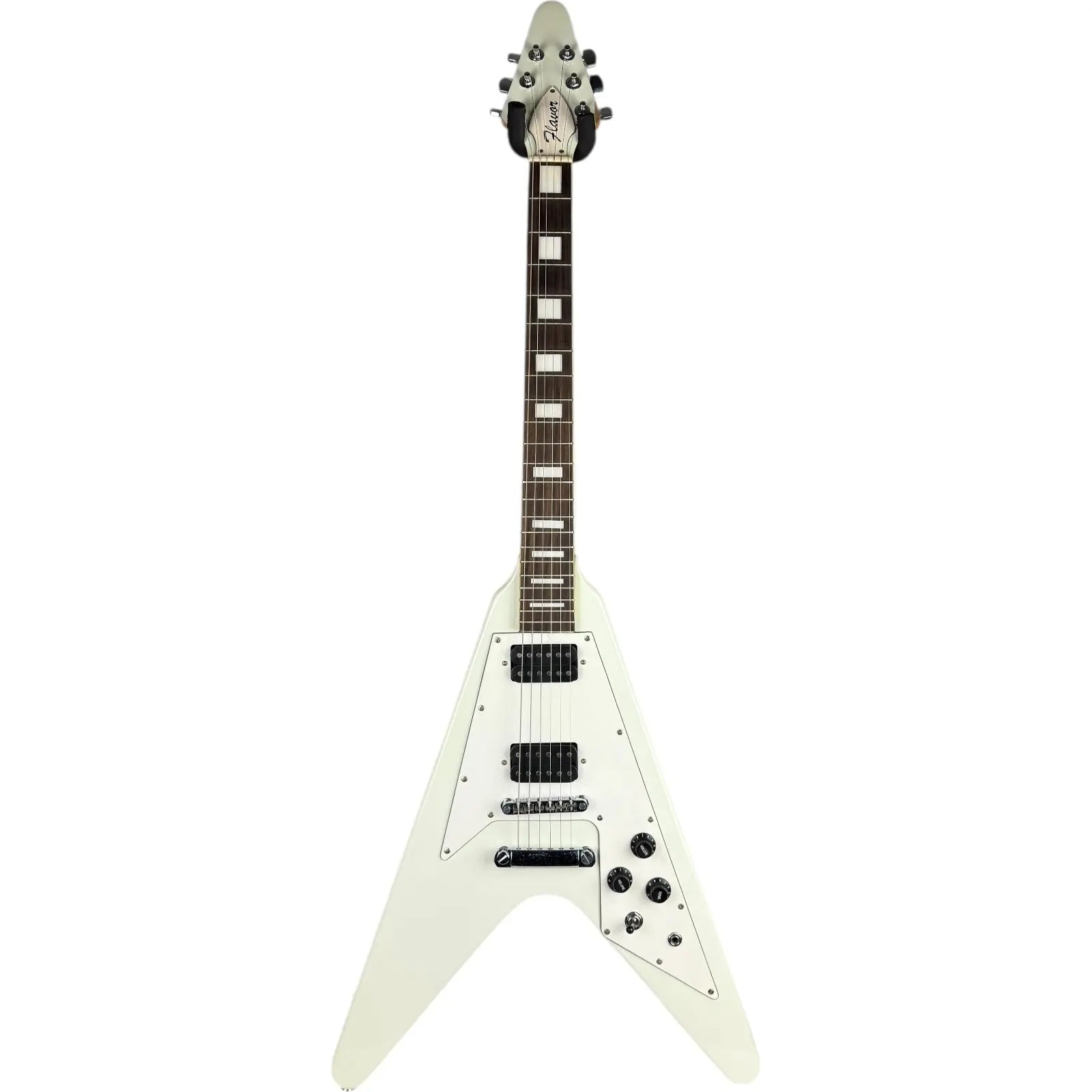 Flavor Flying V - Olympic White - Pat's Guitars – Pat´s Guitars