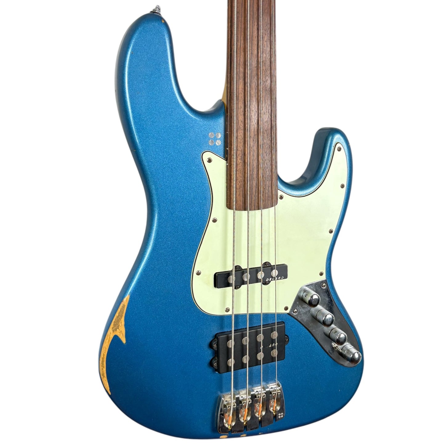 Sandberg California JM4 båndløs bas Soft Aged – Lake Placid Blue