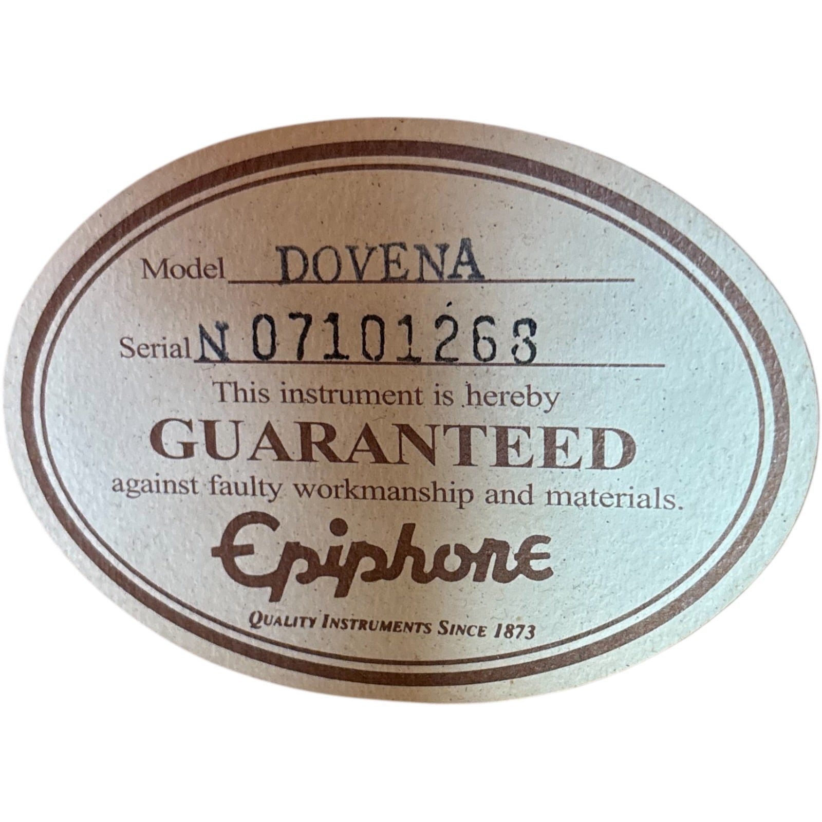 Epiphone Dovena Akustik Natural Epiphone