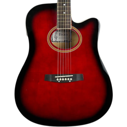 Steiner SDG180CEBRN Ακουστική κιθάρα - Κόκκινο Burst