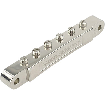 Faber ABRH-NGN ABRH Bridge, For Gibson® ABR-1, Gloss Nickel, Nylon saddles