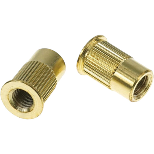 Faber TPI-B-MGG Faber 8 mm metriske tailpiece-indlæg (par) stål, guldbelagt, blank