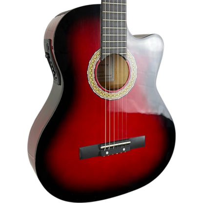 MPM Germany Akustikgitarre - Dark Red Burst