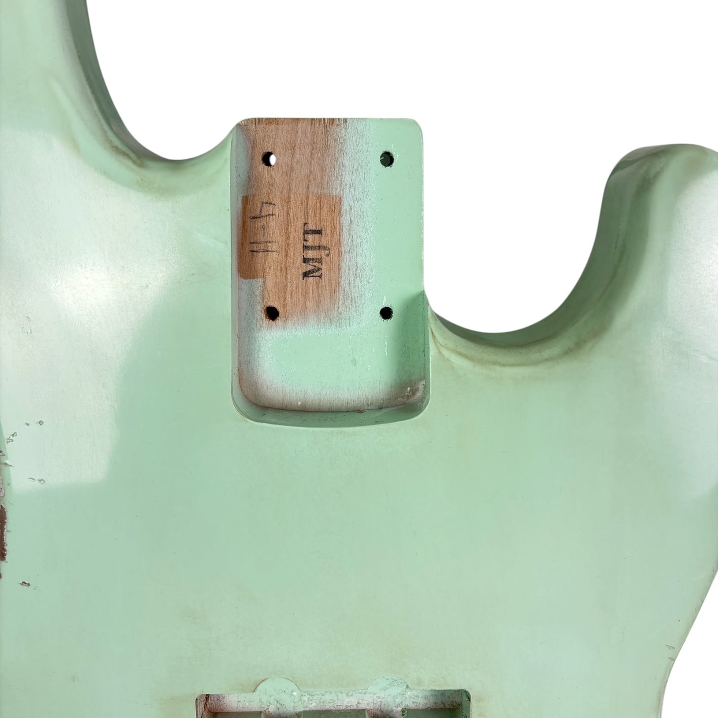 MJT Aged Relic Nitro Jazz Bass Body - Surf Green