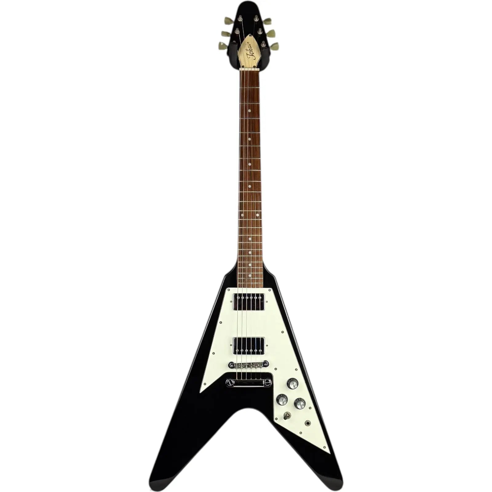 TOKAI エレキギター フライングV  FV-40 (CH) Tokai FV40 Flying V 1987 - Black - Pat's Guitars – Pat´s Guitars