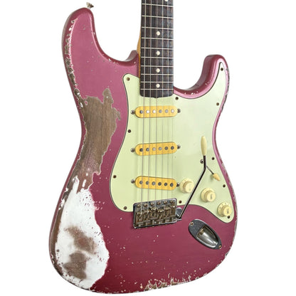 Fender MJT 60s Reissue Stratocaster - Burgundy Mist - Heavy Relic
