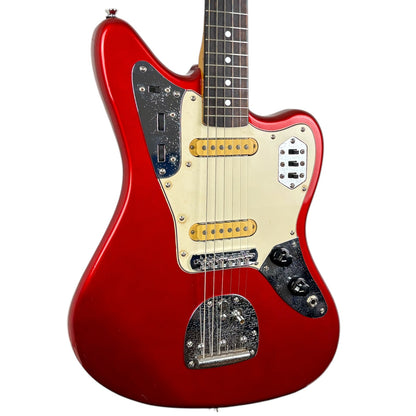 Fender Japan 66 Reissue Jaguar 1997–2000 – Candy Apple Red – główka w kolorze korpusu