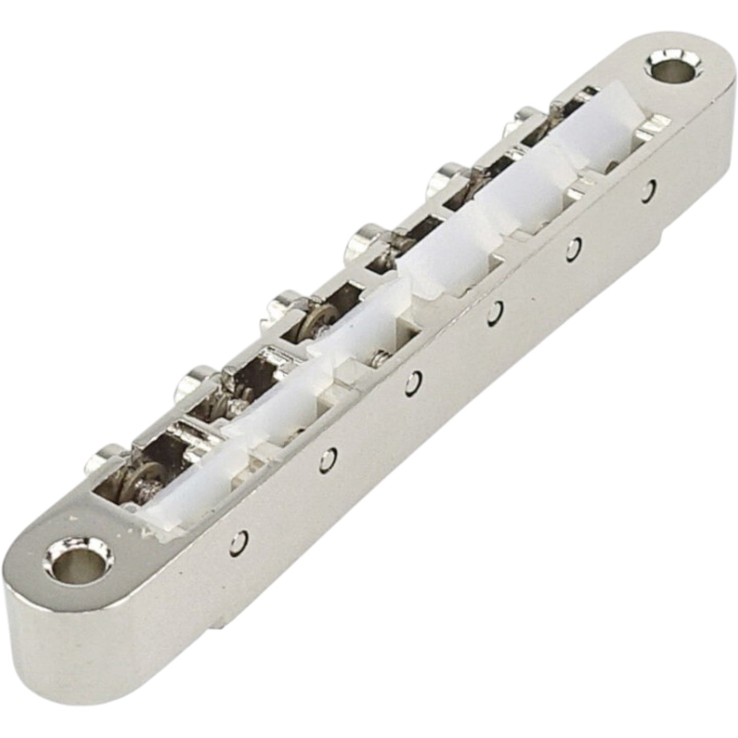 Faber ABRH-NGN ABRH Bridge, For Gibson® ABR-1, Gloss Nickel, Nylon saddles