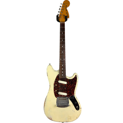 Fender Japan 69 Reissue Mustang 1993-1994 - Тежък Реликт Винтидж Бял