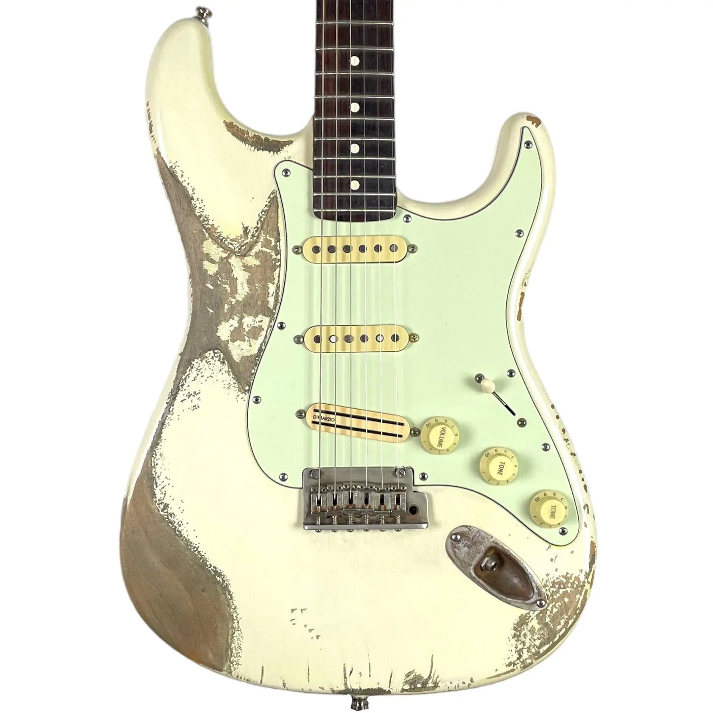 Fender American Standard Stratocaster - Look relique blanche olympique