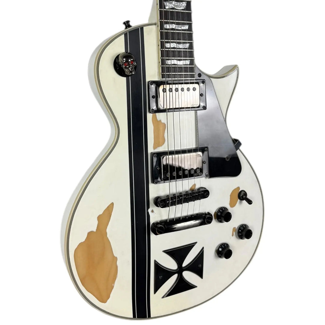 ESP LTD James Hetfield Signature Iron Cross 2021 - Snow White Aged - Pat´s Guitars