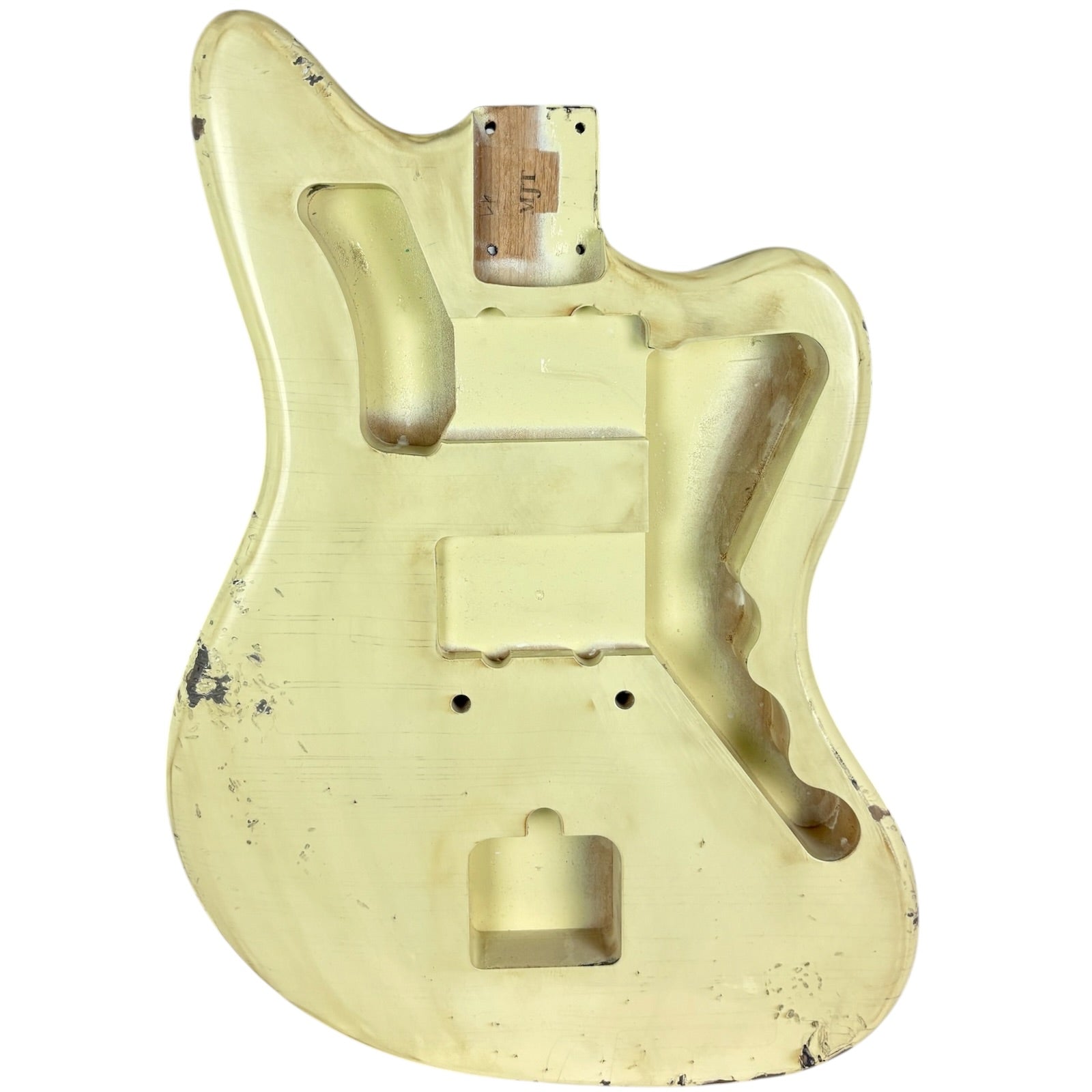 MJT Aged Relic Jazzmaster-kropp Vintage White Nitro – Pat´s Guitars