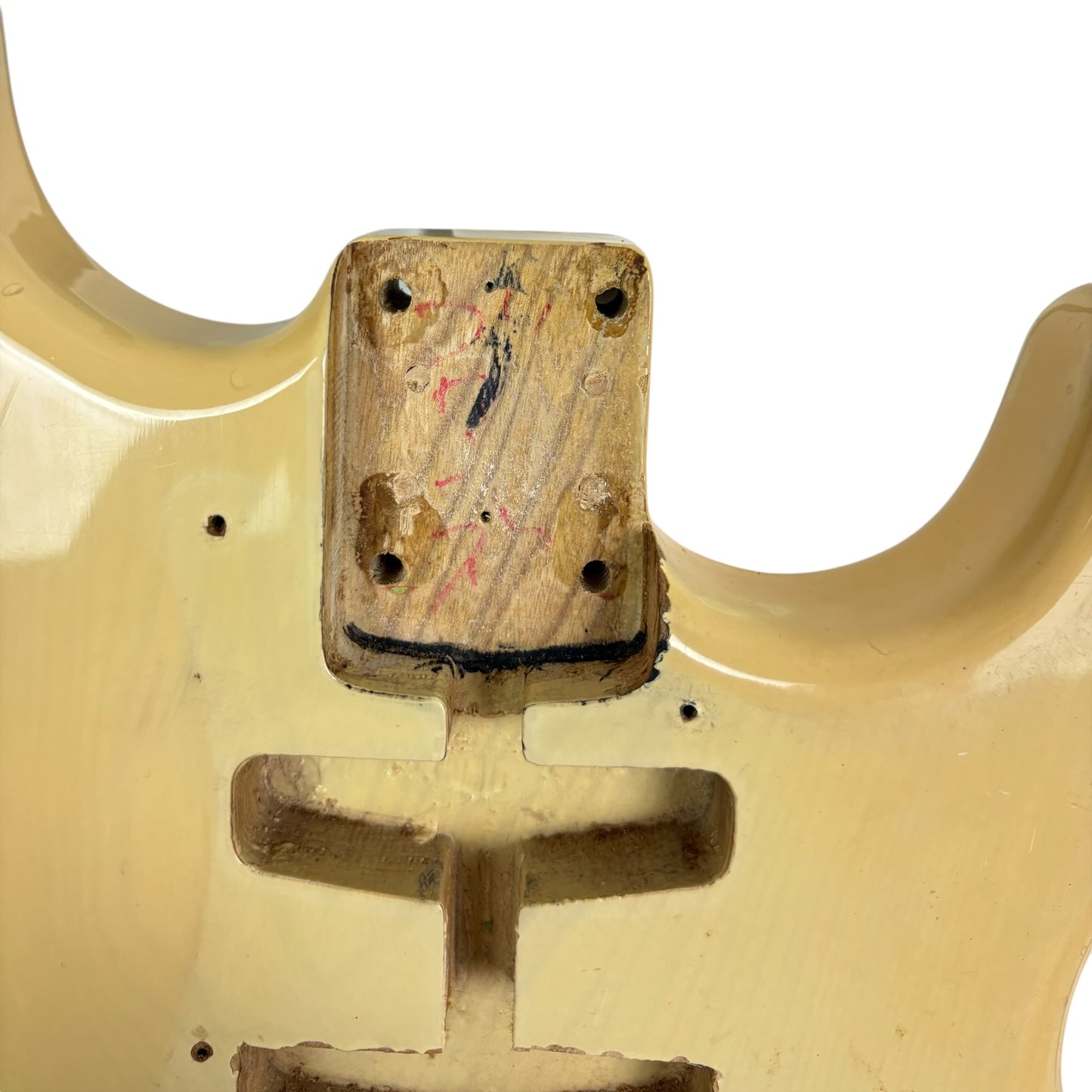 Corps de Stratocaster japonaise – blanc vintage