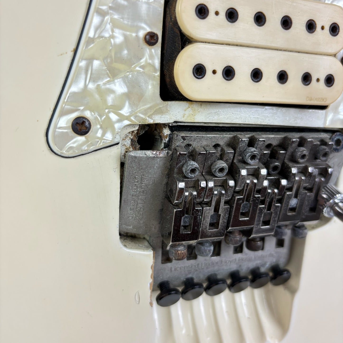 Ibanez JEM555 Steve Vai Signature - White - Defective