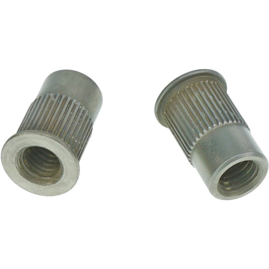 Faber TPI-B-MNA Faber 8 mm metriske tailpiece-indlæg (par) stål, nikkelbelagt, patineret
