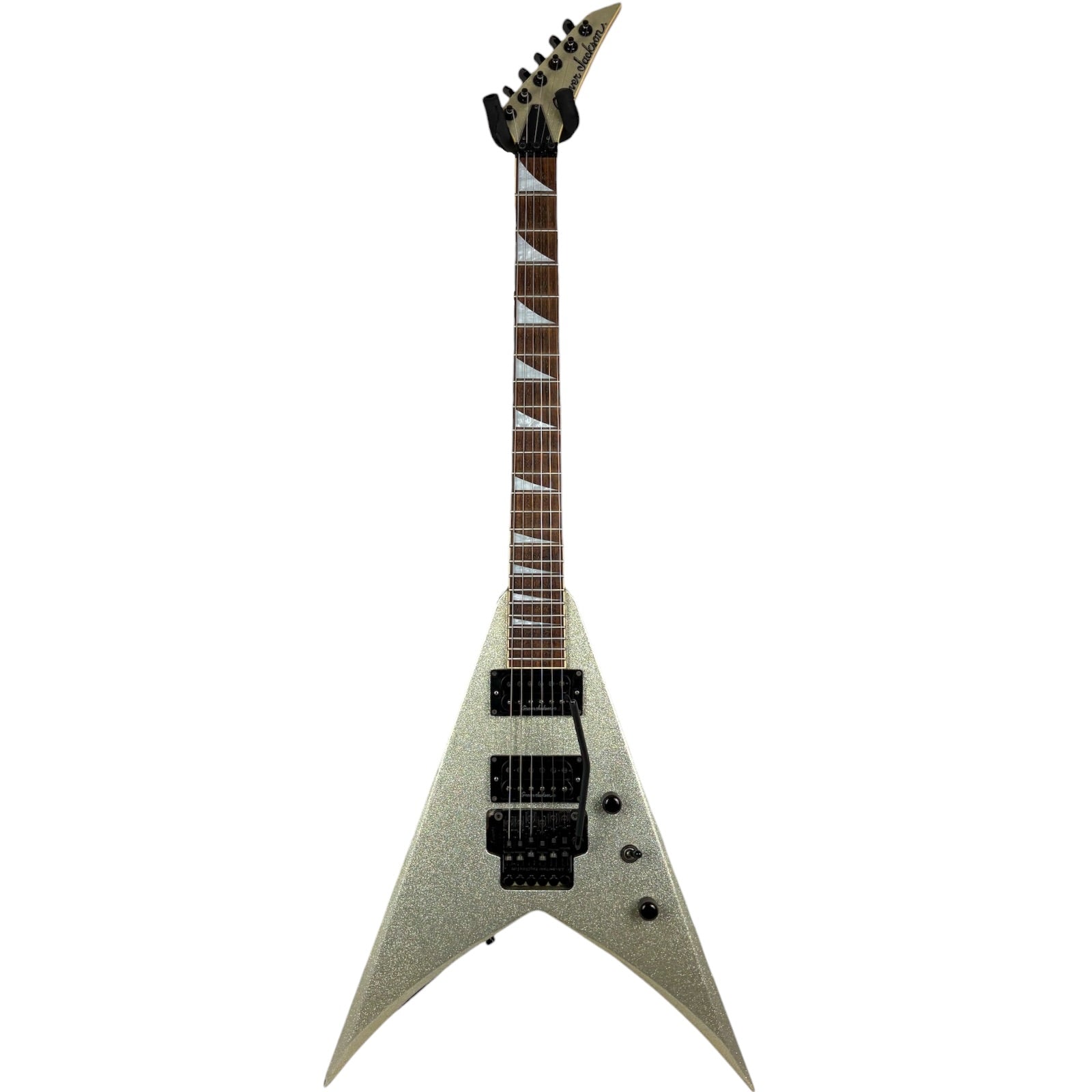 Grover Jackson Flying V Silver Sparkle – Pat´s Guitars