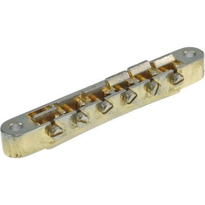Faber ABRM-GA ABRM Bridge, Fits 4mm studs, Aged Gold, Brass saddles gold plated