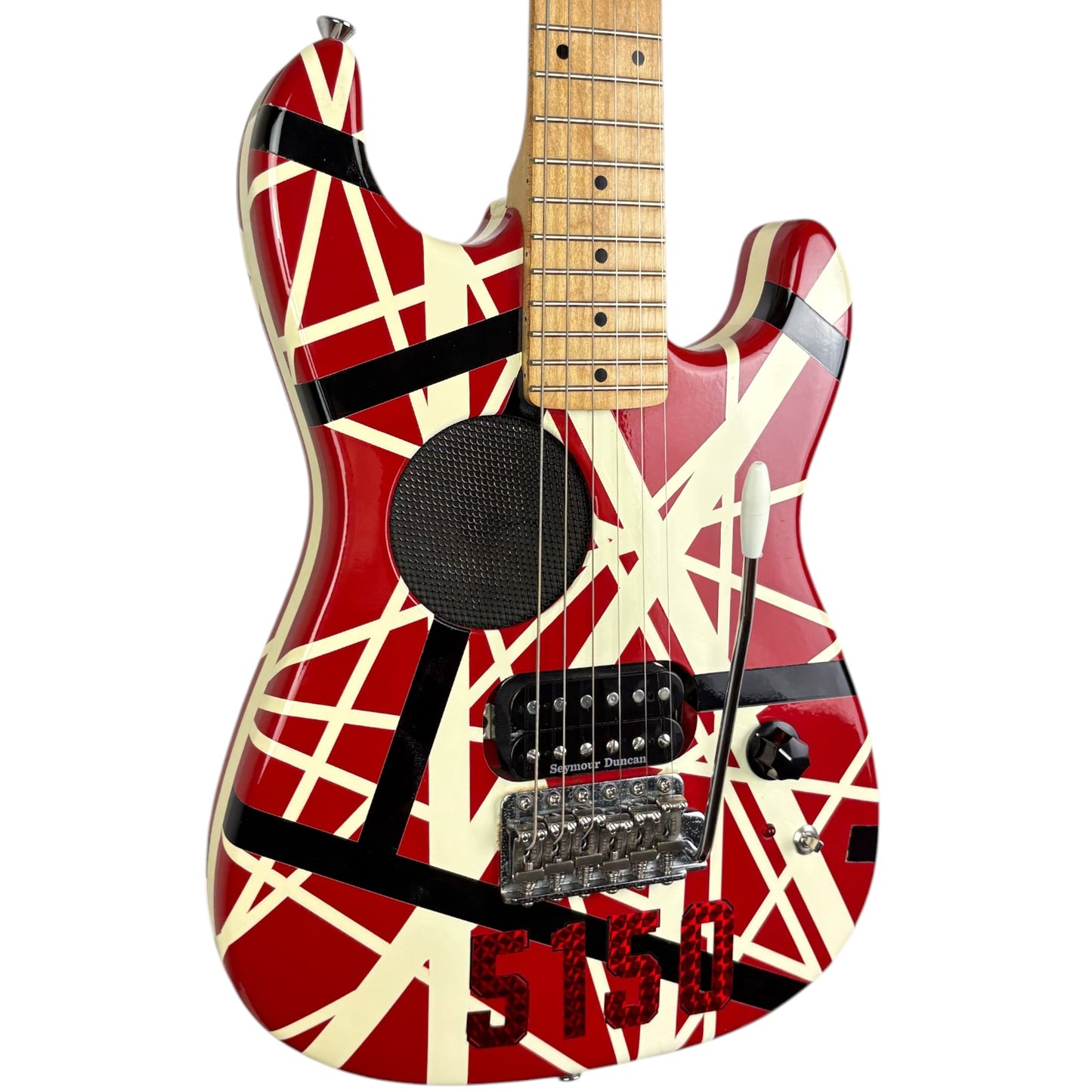 Kytara EVH 5150 Mini - červený pruhovaný