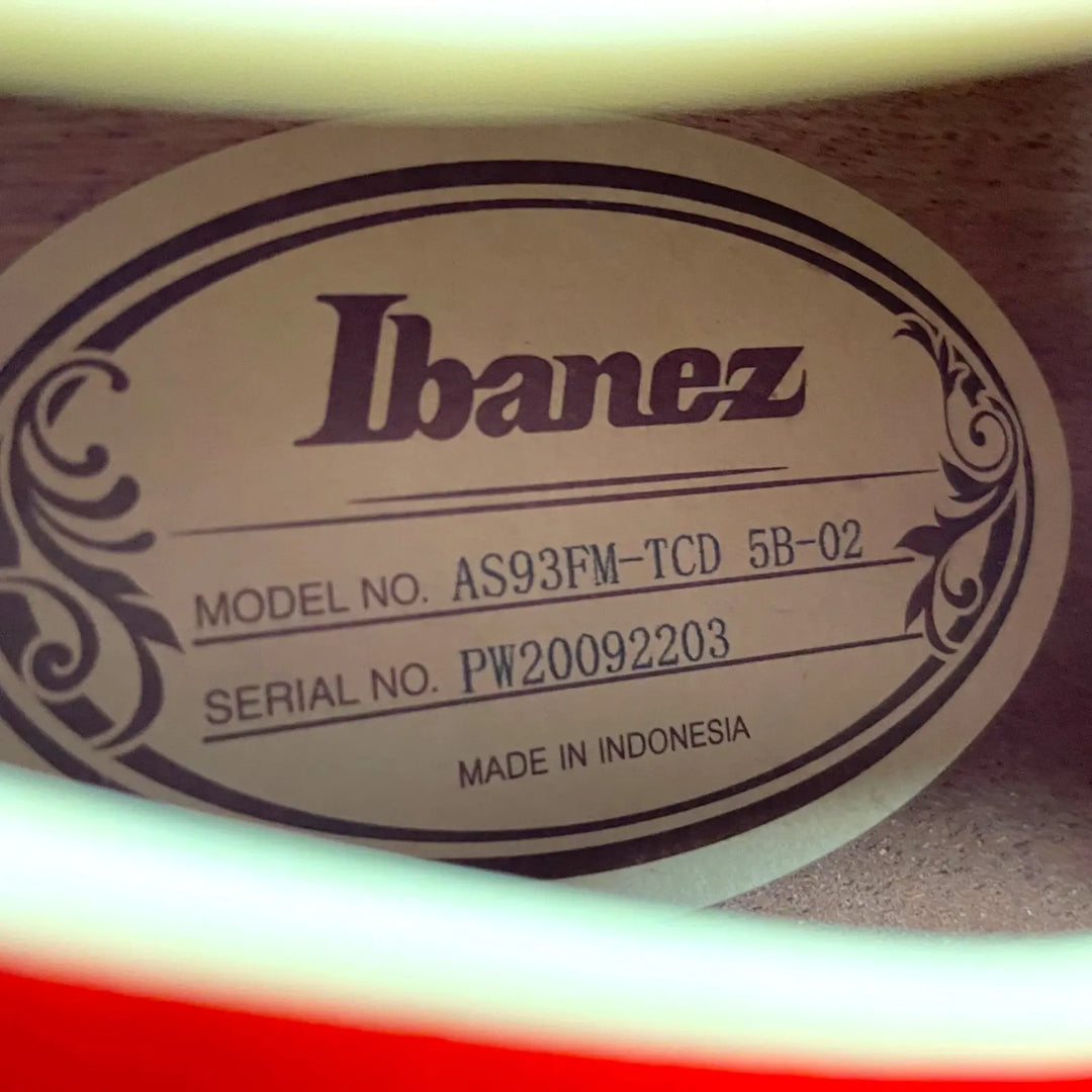 Ibanez AS93FM-TCD - Transparent Cherry Red - Pat´s Guitars