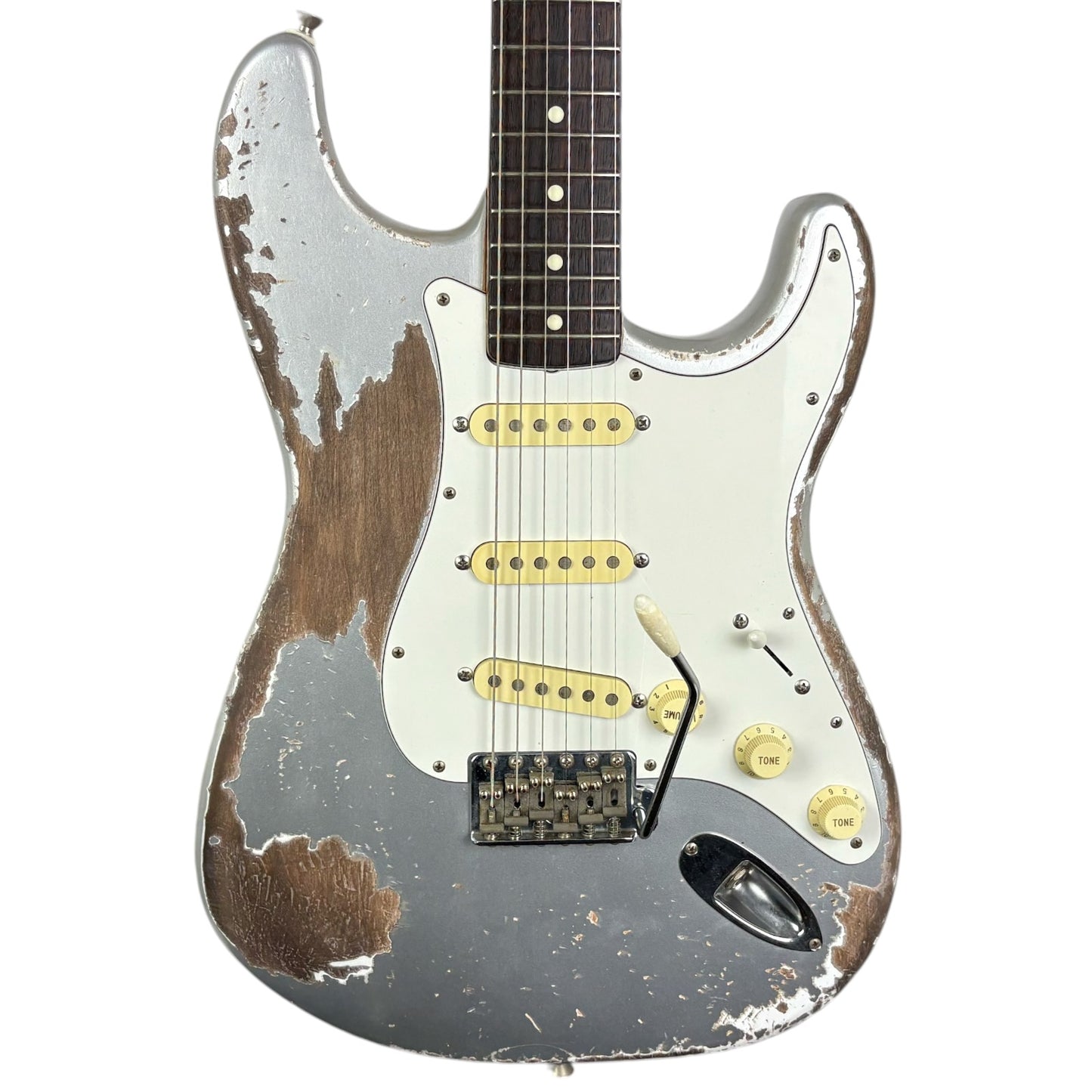 Fender MJT 60s Reissue Stratocaster - Inca Silver - Zwaar verouderd