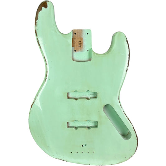 Корпус бас-гитары MJT Aged Relic Nitro Jazz Bass — Surf Green