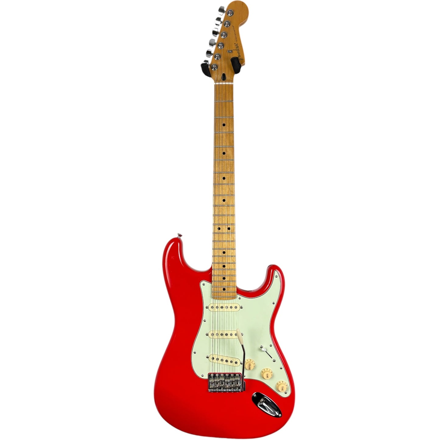Fender MOD Stratocaster 2011 – rouge Fiesta nitrocellulosique