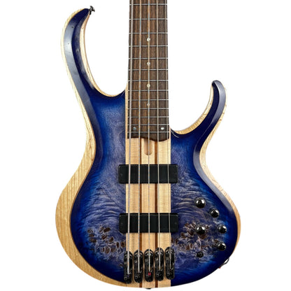 Chitară bas Ibanez BTB845 cu 5 corzi 2021 - Albastru Cerulean cu efect burst