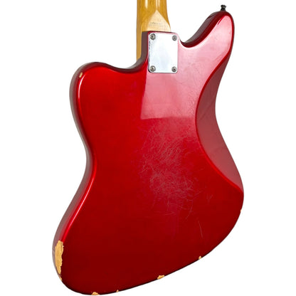 Fender Japan 66 Reissue Jaguar 2002～2004年製 - キャンディ・アップル・レッド - マッチングヘッドストック