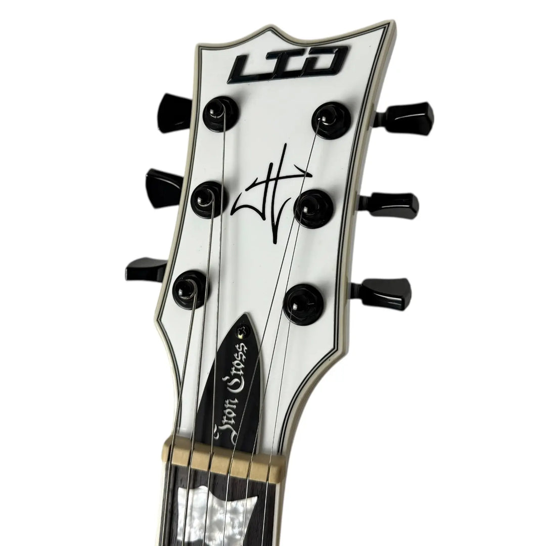 ESP LTD James Hetfield Signature Iron Cross 2021 - Snow White Aged - Pat´s Guitars