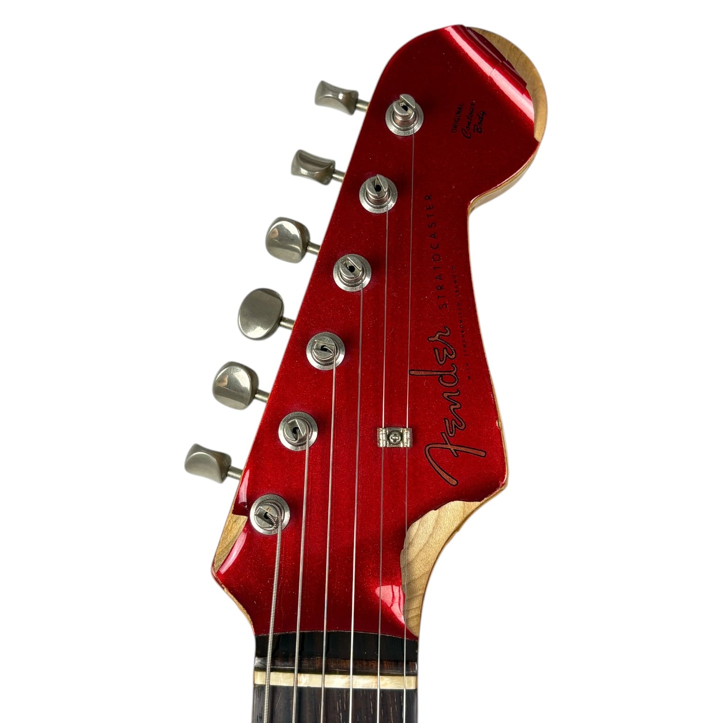 Fender Japan 62 Reissue Stratocaster 1994-1995 - Канди Епъл Ред - Със съвпадащ глава на грифа