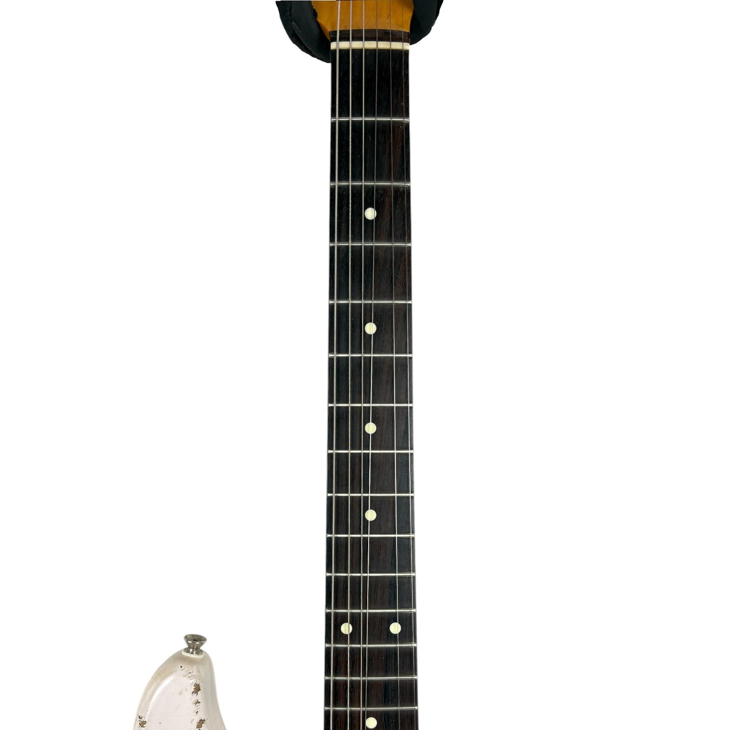 Fender MJT 60s Reissue Stratocaster - White over Sunburst - Heavy Relic