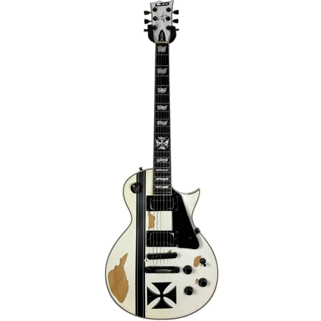 ESP LTD James Hetfield Signature Iron Cross 2021 - Snow White Aged - Pat´s Guitars