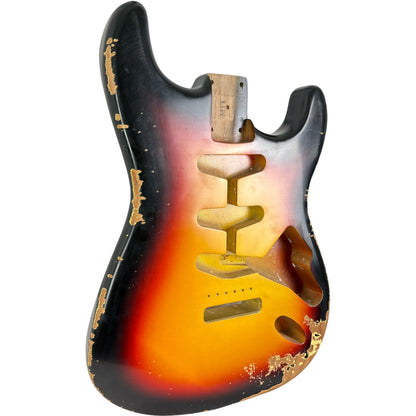 MJT Aged Relic Nitro Stratocaster Body - Sunburst