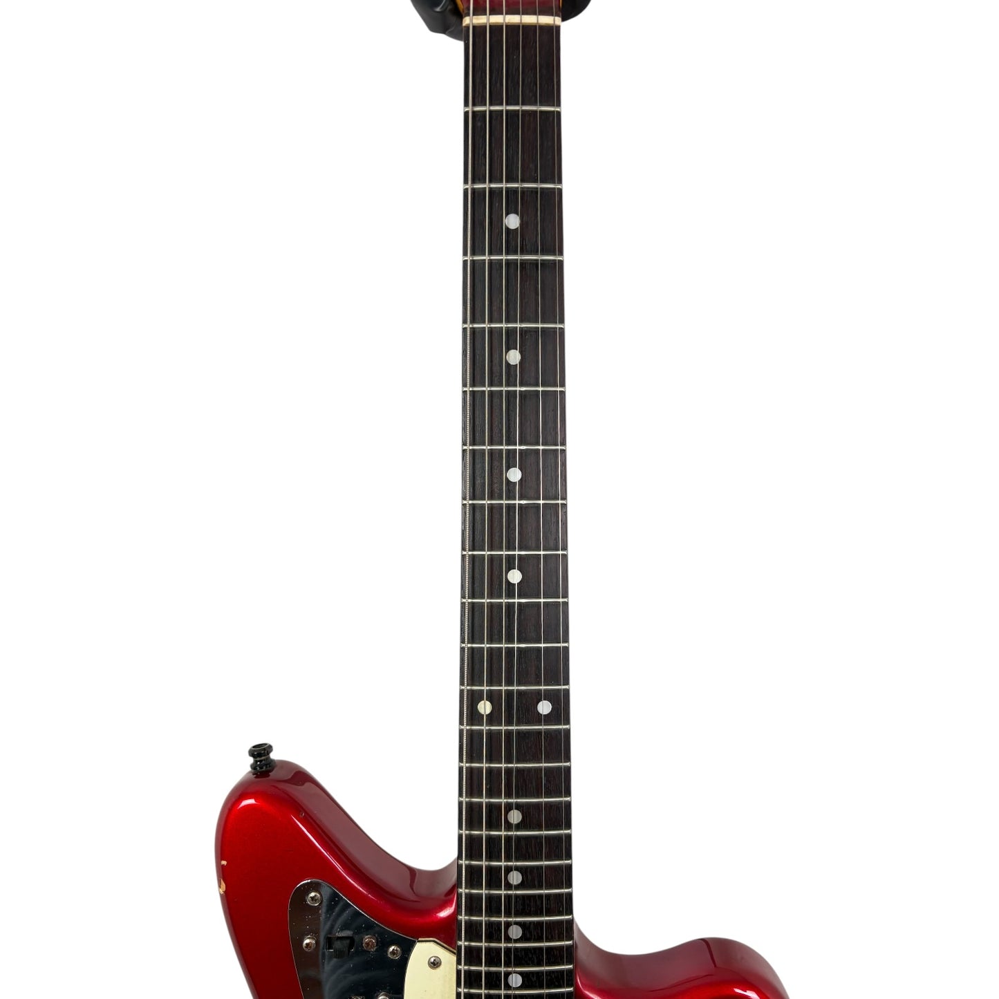 Fender Japan 66 Reissue Jaguar 2002～2004年製 - キャンディ・アップル・レッド - マッチングヘッドストック