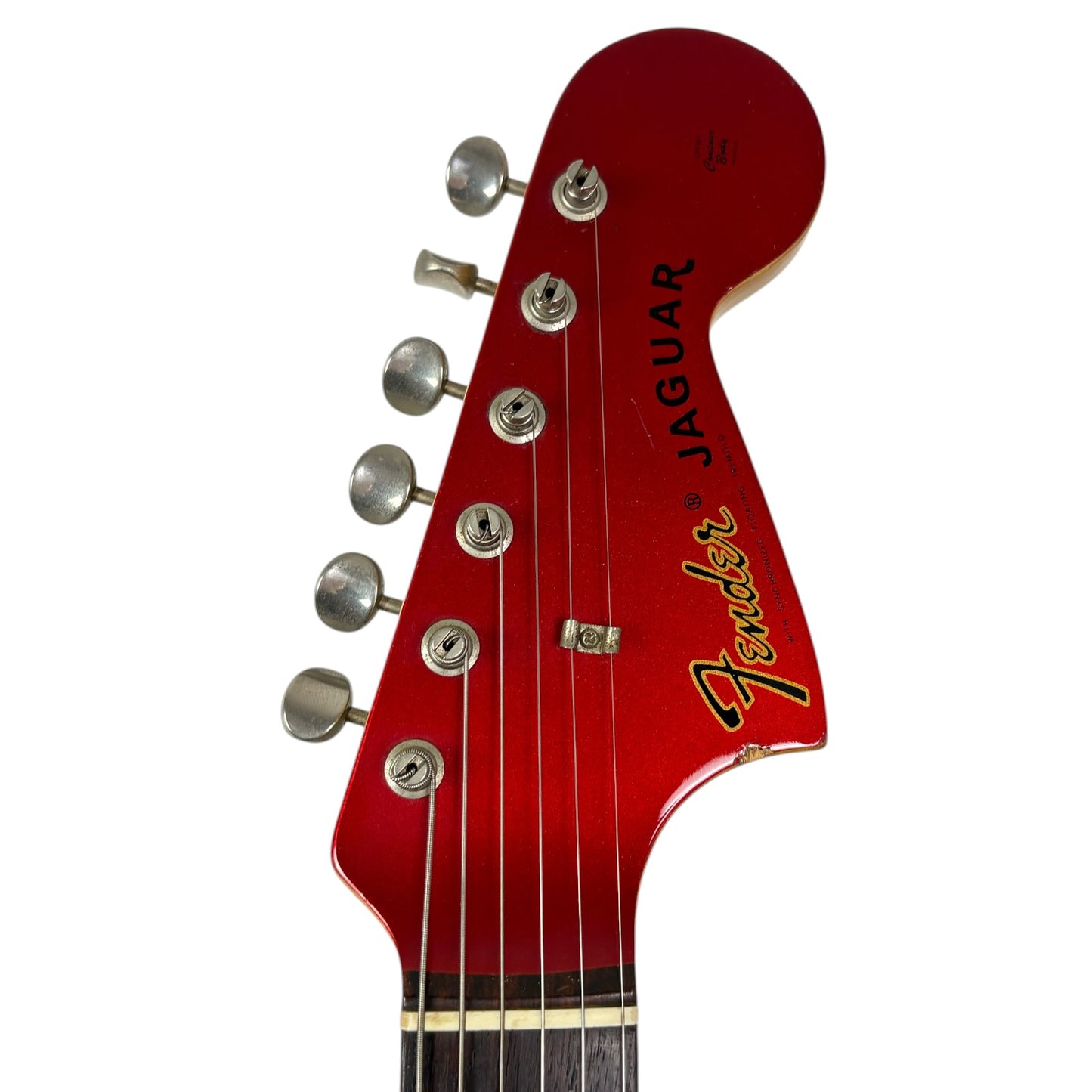 Fender Japan 66 Reissue Jaguar 2002～2004年製 - キャンディ・アップル・レッド - マッチングヘッドストック