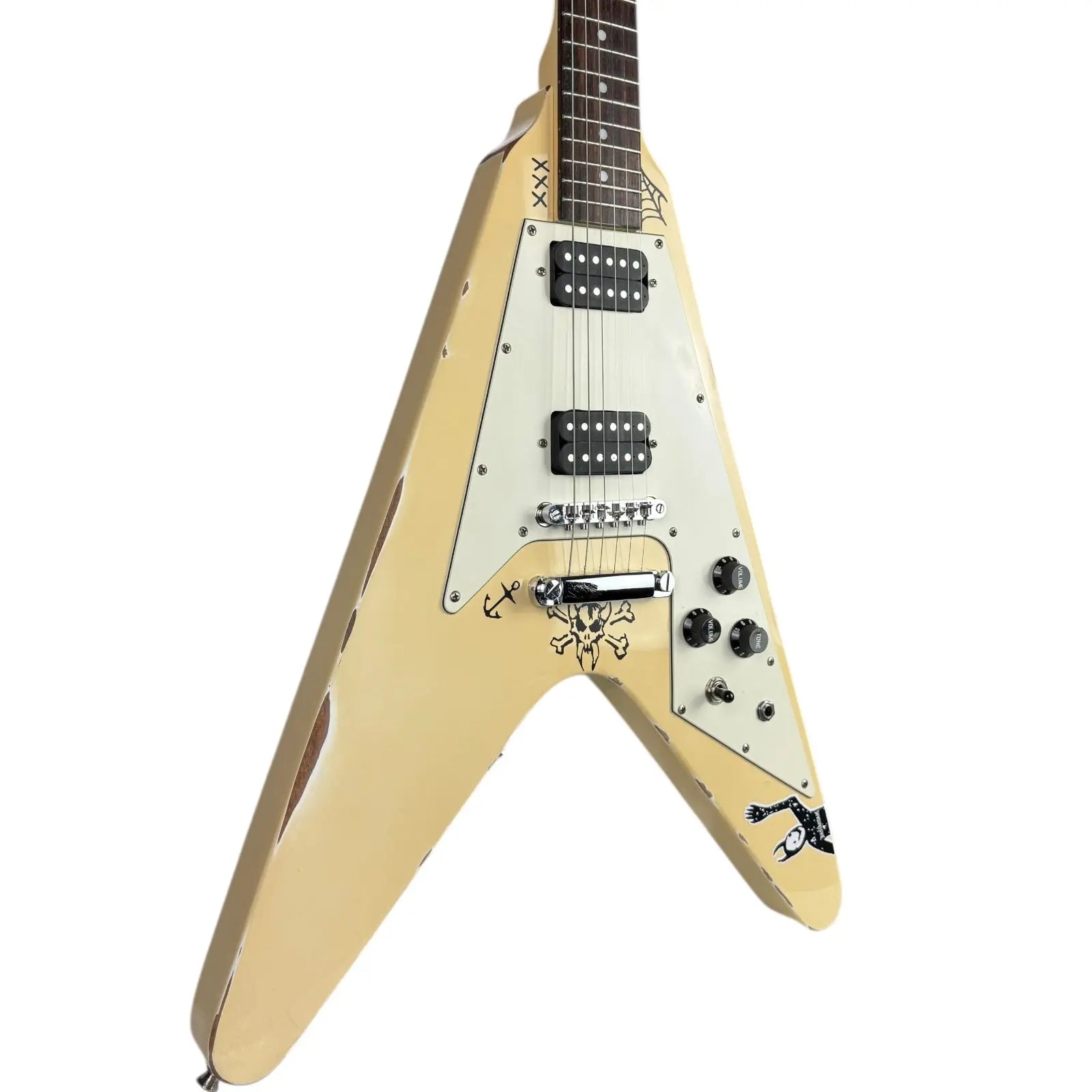 James Hetfield Electra Flying V レプリカ - ヴィンテージホワイト