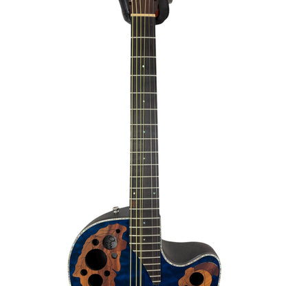 Ovation CE44P-8TQ Akustická 2017 – průsvitná modrá