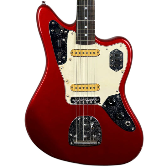 Fender Japan 66 Reissue Jaguar 1997-2000 - Candy Apple Red - Matching Headstock