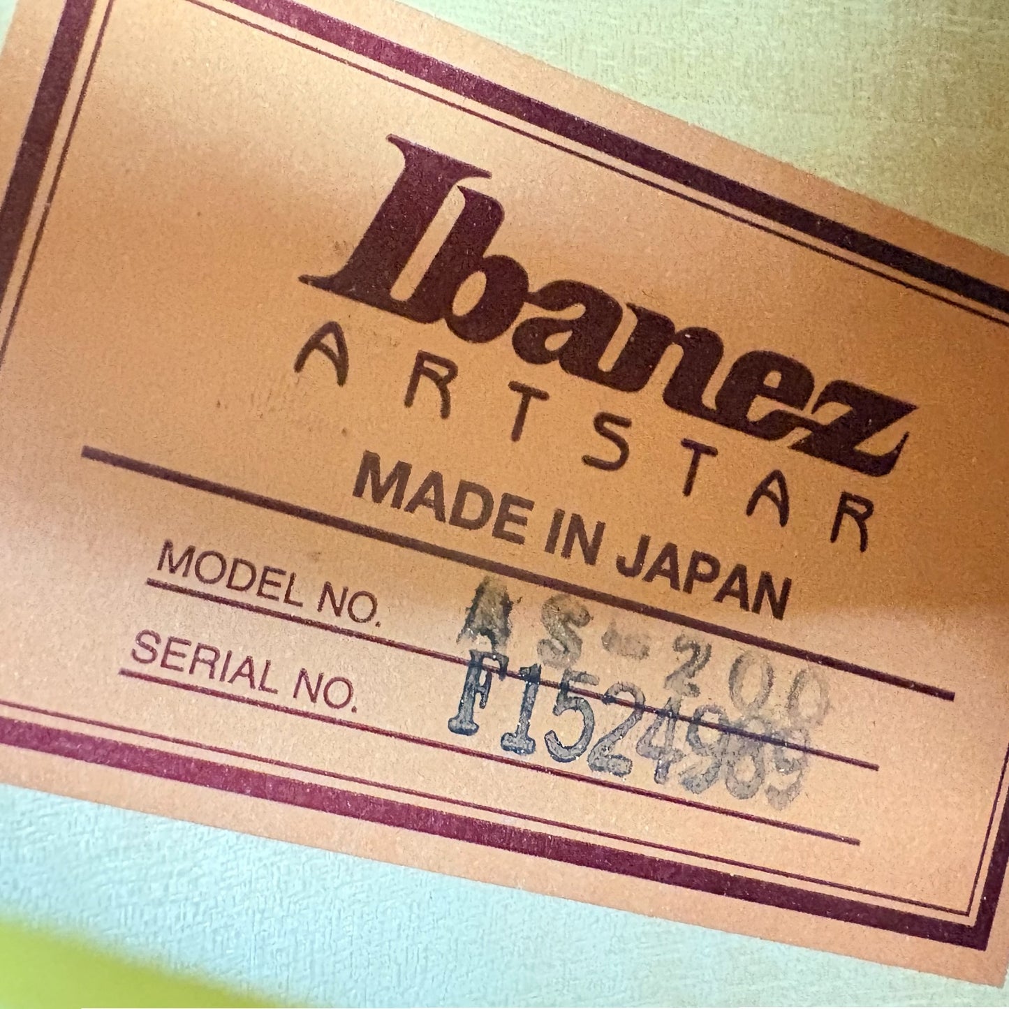 Ibanez Artstar Prestige Japan AS-200 2015 - Sunburst